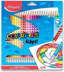 Lápices de colores Maped Color'Peps Oops pastel con goma, 24 uds.