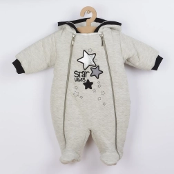Mono de invierno para bebé con capucha Koala Star Vibes rosa