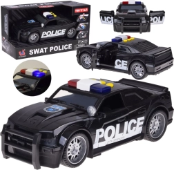 Coche de policía con efectos de luz y sonido