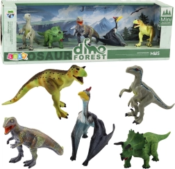 Set de figuras realistas de dinosaurios Dino Bosque 5 uds