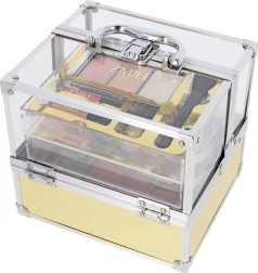 Maletín acrílico cosmético Glam – dorado