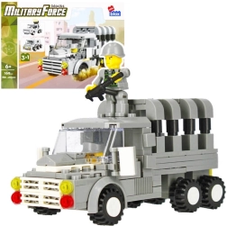 Set de construcción de camión militar con minifigura