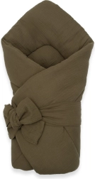 Saco envolvente de muselina con cordón NEW BABY olive
