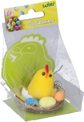 Pollito decorativo en nido