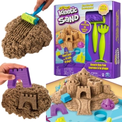 Kinetic Sand día de playa – set con castillo y accesorios