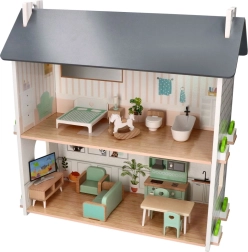 Casita de muñecas de madera Acogedora