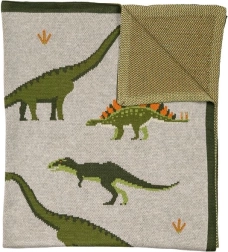 Funda de cojín de algodón orgánico con motivo de dinosaurios Nature Planet