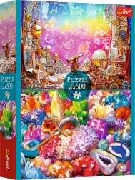 Puzzle 2×500 espacio y cristales