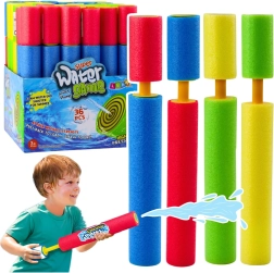 Pistola de agua de espuma colorida con bomba, 30 cm