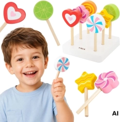 Viga: set de paletas de madera con soporte para niños 18m+