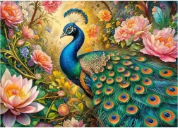 Puzzle Pavo en el paraíso 1000 piezas