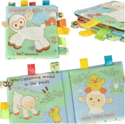 Libro sensorial para niños con ovejita y etiquetas