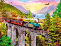 Puzzle Viaje en tren otoñal 1500 piezas
