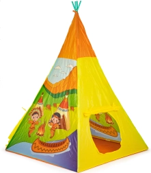 Tienda tipi infantil IPLAY con motivos indígenas