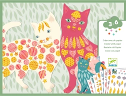 Djeco manualidades de papel Gatos