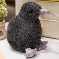 Pájaro kiwi de peluche negro 17 cm