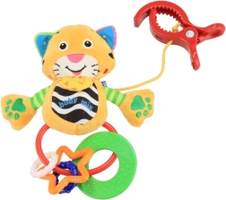 Juguete de peluche sonajero con clip BABY MIX tigrito