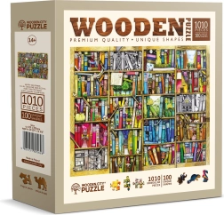 Puzzle de madera Estantería con libros 1010 piezas WOODEN CITY