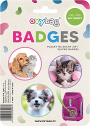 Juego de chapas intercambiables con velcro para la mochila OXY Sherpy Pets