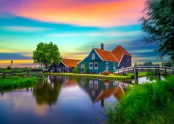 Puzzle Enjoy Granja en los Países Bajos 1000 piezas