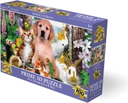 Puzle 3D de animales domésticos 100 piezas