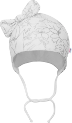 Gorrito de algodón para niña con lacito NEW BABY NUNU blanco