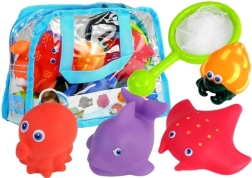 Juego de animales marinos para la bañera con red