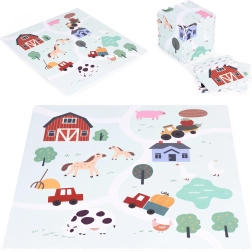 Gran alfombra de espuma granja 90,5 × 90,5 cm, 21 piezas ECOTOYS