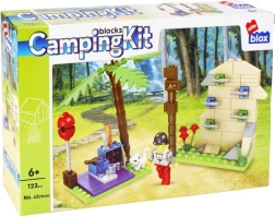 Set de construcción de camping – pared de escalada y minifigura, 122 piezas