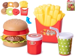 Set de juego de comida rápida infantil, 11 piezas
