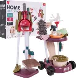 Carrito de limpieza infantil con accesorios