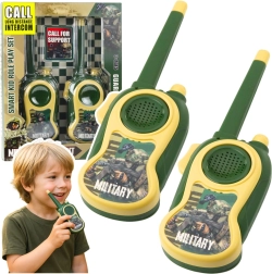 Walkie-talkies infantiles MILITARY con alcance de hasta 300 m – set de 2 unidades