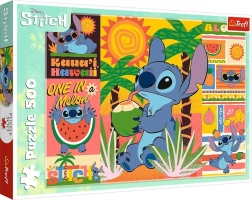 Rompecabezas de 500 piezas LILO Y STITCH – vacaciones con Stitch
