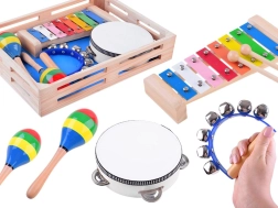 Set musical de madera para niños 4 en 1