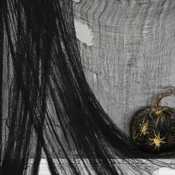 Colgante decorativo textil negro de Halloween de 180 × 75 cm