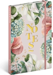 NOTIQUE cuaderno rayado lirios 13 × 21 cm