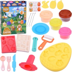 Set pastel de Pascua con plastilina, moldes y pegatinas
