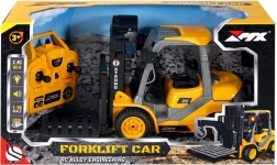 Carretilla elevadora RC 1:18 con elementos metálicos y control remoto de 2,4 GHz