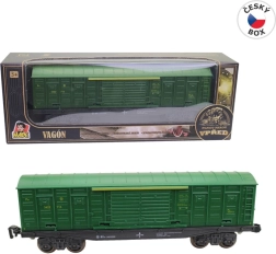 Vagón cubierto verde 25 cm