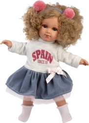 Muñeca realista Llorens Elena con cuerpo textil suave - 35 cm