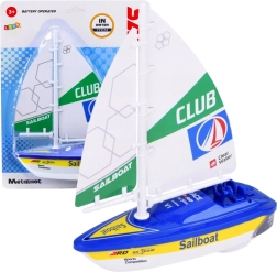 Velero a pilas con propulsión de turbina azul