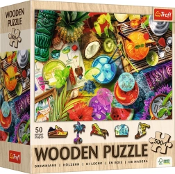 TREFL Puzzle de madera Cócteles coloridos 501 piezas