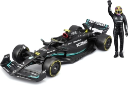 Mercedes-AMG F1 W14 E 1:24 con figura del piloto Lewis Hamilton de Bburago