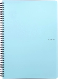 Bloc de anillas A4 con doble espiral PASTELINI, azul