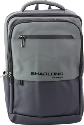 Mochila urbana de negocios con USB negra y gris 16L