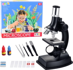 Microscopio educativo infantil 300× con juego de accesorios
