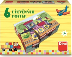 Dino cubos de imágenes Medios de transporte, 6 cubos