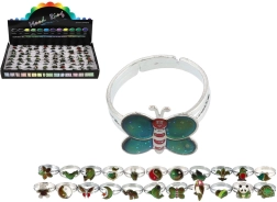 Anillo ajustable que cambia de color según la temperatura – surtido de tipos