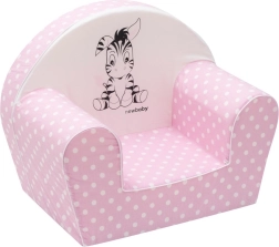 Sillón infantil NEW BABY Zebra rosa claro