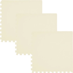 Suave esterilla de espuma HUMBI 180 × 60 cm, rompecabezas grandes impermeables, color crema, 3 uds